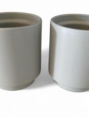 Cost Plus World Market Matte Light Gray Ceramic Tumblers - Set of 2